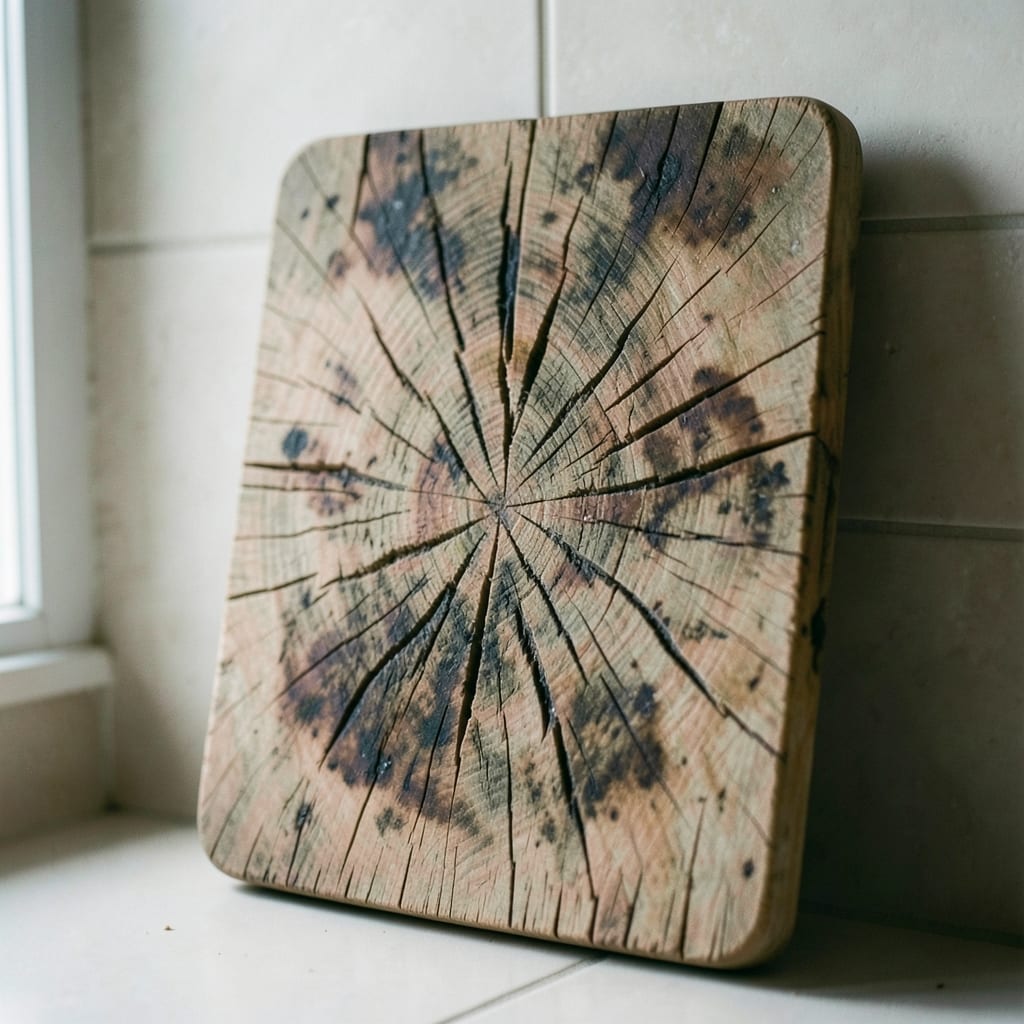 The wooden cutting board